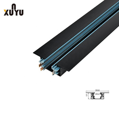 Hệ thống chiếu sáng đường ray âm tường Hệ thống 3 dây nhôm chiếu sáng đường sắt đen
