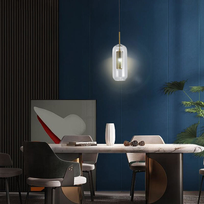 Cột dài AC 220V LED nhỏ Mặt dây chuyền Ánh sáng trong suốt Chụp đèn