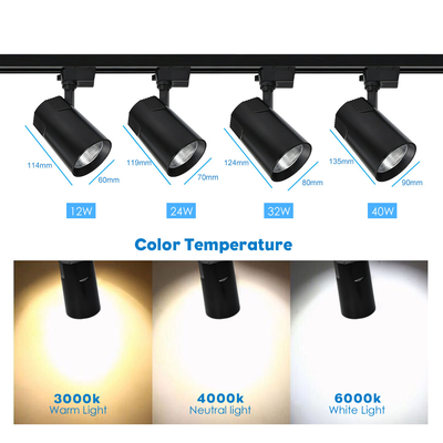 3000k 4000k Đèn chiếu theo dõi Cob cho phòng khách gia đình 24W 32W 40W