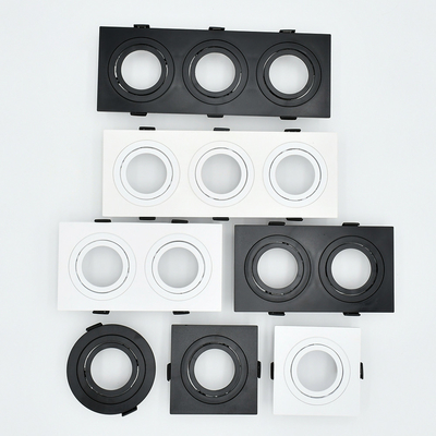 Vỏ Đèn Downlight Mr16 Âm Trần Vuông / Tròn Lắp Đèn Downlight GU10