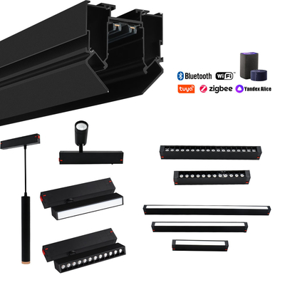 Đường ray nhôm IP20 Đường ray nhẹ 220v Đường ray dẫn trần căng thẳng