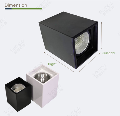 Vỏ đèn Downlight gắn bề mặt 7W 12W 30W E27 Đèn chiếu điểm màu đen