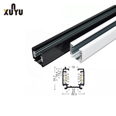 Hệ thống đường sắt chiếu sáng vuông 4 dây Hệ thống đường sắt trần ba mạch