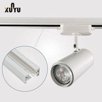 Thiết bị chiếu sáng đường ray Gu10 gắn trên bề mặt nhôm 2 đường ray dây