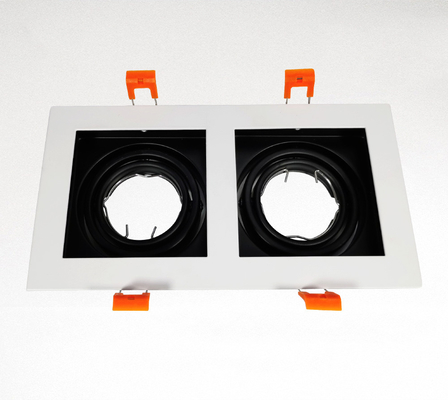 Vỏ Đèn Downlight Mr16 Hình Chữ Nhật Hai Đầu Có Thể Điều Chỉnh Góc Lõm