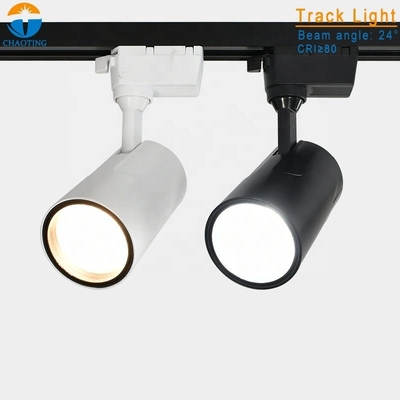 Nhôm + Nhựa Bề mặt đen Theo dõi ánh sáng Cob 24W Tản nhiệt nhanh