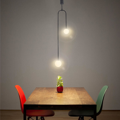 Đèn chiếu sáng mặt dây chuyền LED đôi đầu 250mm Ánh sáng mặt dây chuyền trần 90lm / w