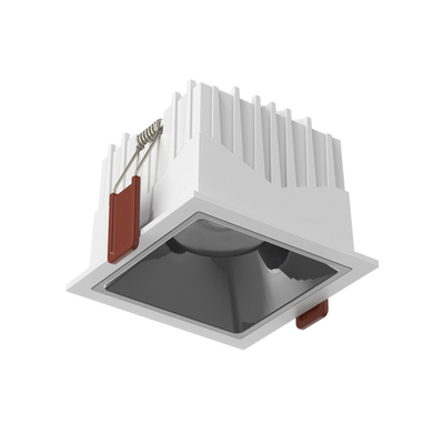 Trắng Đen Square COB Chiếu sáng Dimmable Tản nhiệt Downlight Downlight