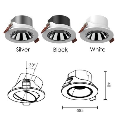 7W/9W Đèn Downlight Âm Trần Cob 361/506 Lm/W Đèn Led Tròn Màu Trắng