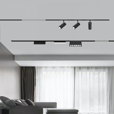 Đèn lưới tản nhiệt thông minh Đèn pha màu đen Đèn theo dõi từ tính 48V cho phòng khách