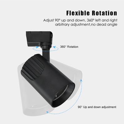 Thân nhôm COB LED Spotlight Chiếu sáng thương mại LED Track Spotlight