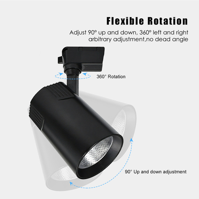 3000k 4000k 6000k COB Track Light Siêu thị Cửa hàng thương mại Đèn chiếu sáng phía trước
