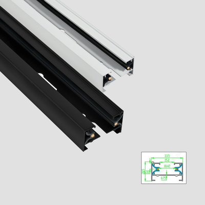 Hệ thống đường ray chiếu sáng theo dõi bằng đồng tròn được gắn trên bề mặt 2 dòng 1m 2m 3m