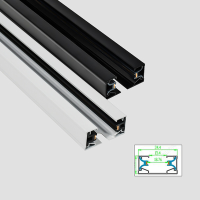 AC110-248V Hệ thống đèn chiếu sáng bằng đồng phẳng 2 dây Màu đen trắng