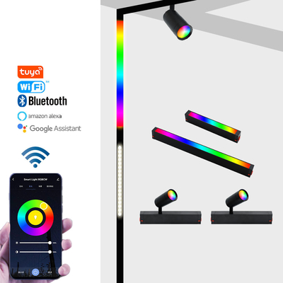 Đèn LED theo dõi từ tính 2700K Đèn chiếu sáng Rgb thông minh 220v không có đèn chiếu sáng chính