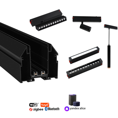 Đường ray trần căng điện áp cao Dải đường ray gắn phim PVC và phụ kiện