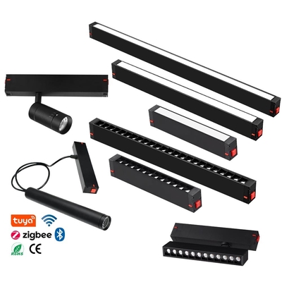 220V Nhà ăn thông minh WiFi Ứng dụng Magnetic Tracking Liner Light Led Track Hệ thống ánh sáng tuyến tính Magnetic Track Light